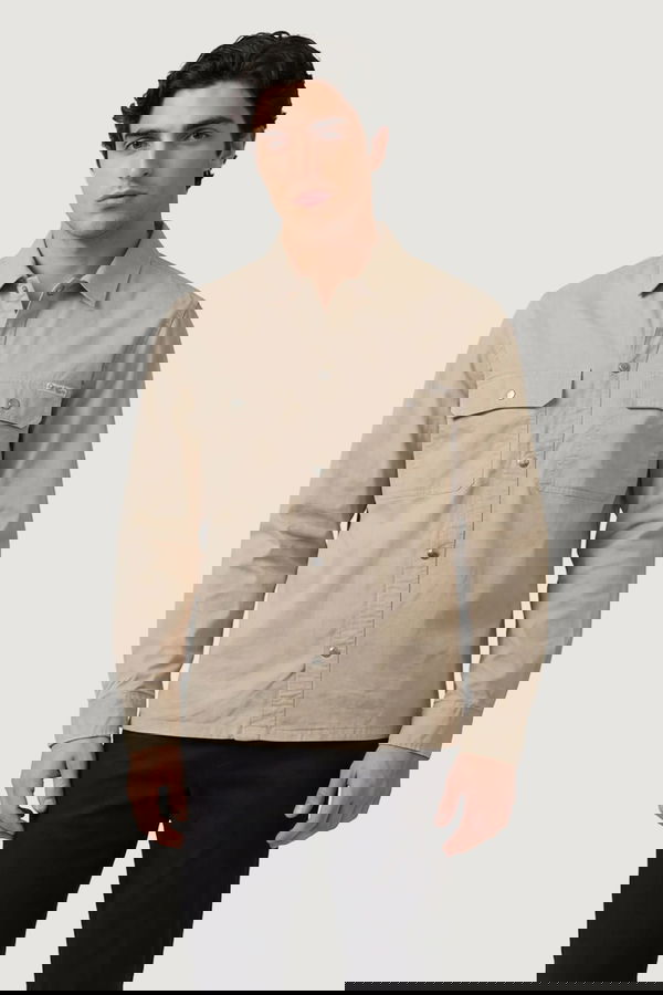 Calvin Klein Erkek Gömlek BEJ