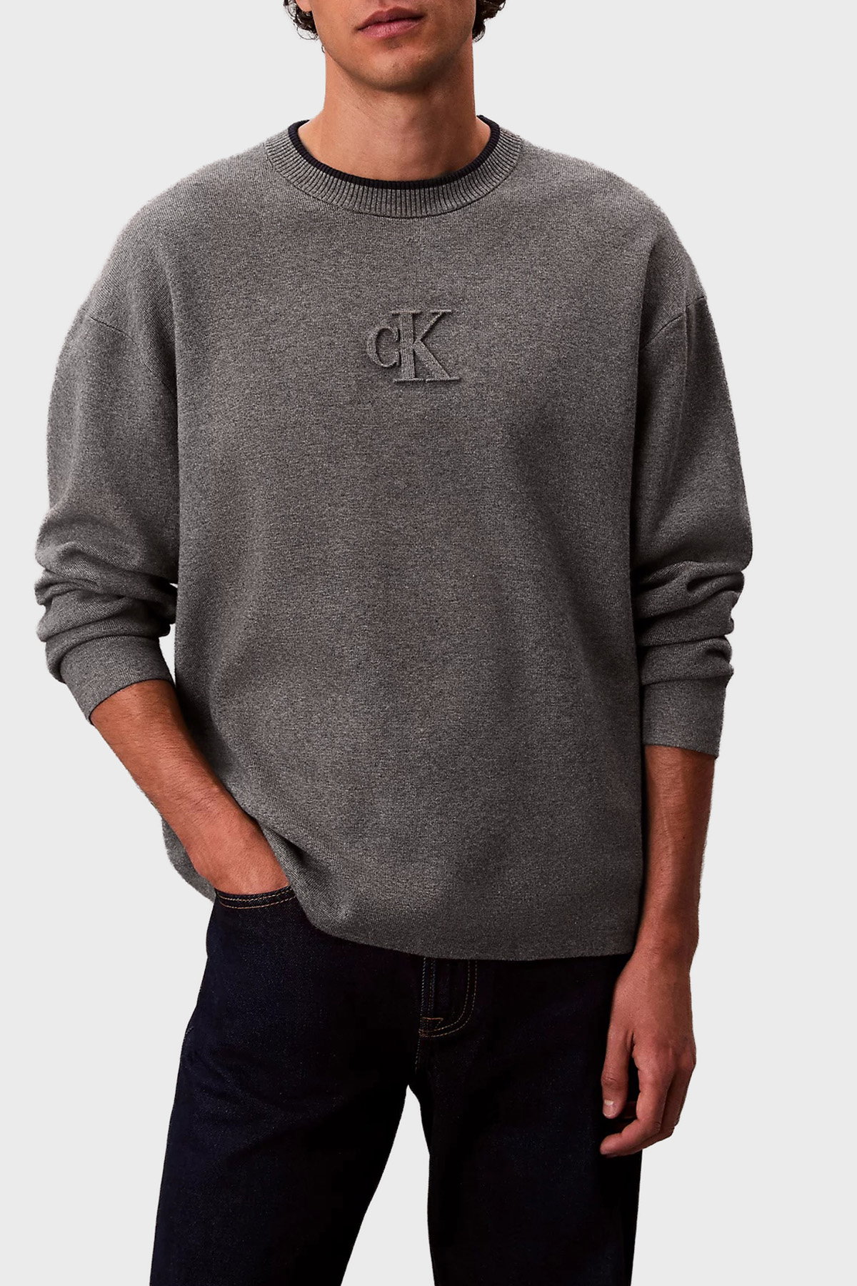 Calvin Klein Erkek Kazak GRI