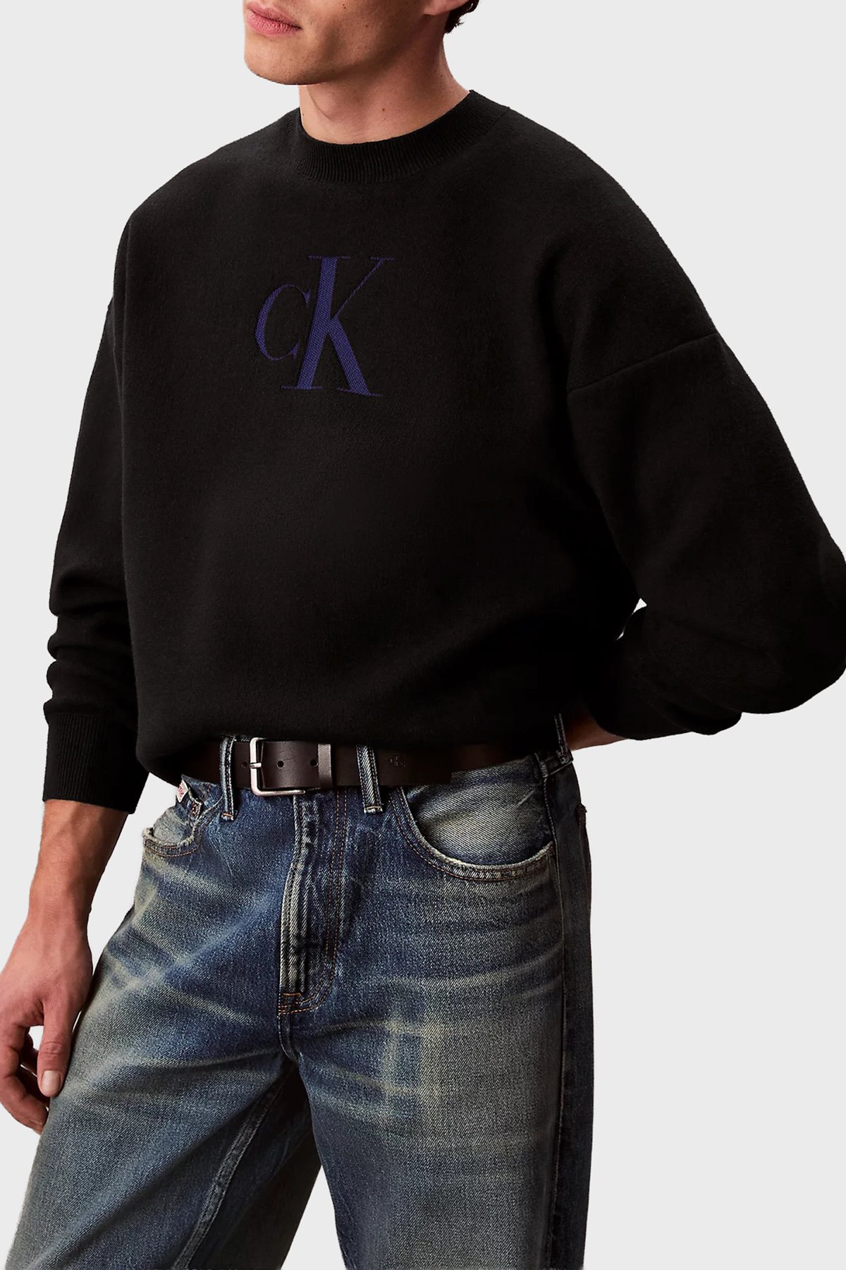 Calvin Klein Erkek Kazak SIYAH