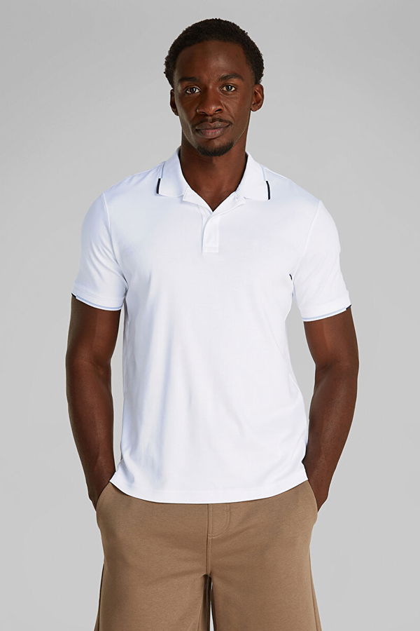Calvin Klein Erkek Polo Yaka Erkek T-shirt Beyaz Calvin Klein Erkek Polo Yaka Erkek T-shirt Beyaz