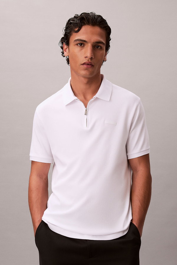 Calvin Klein Erkek Polo Yaka T-shirt BEYAZ
