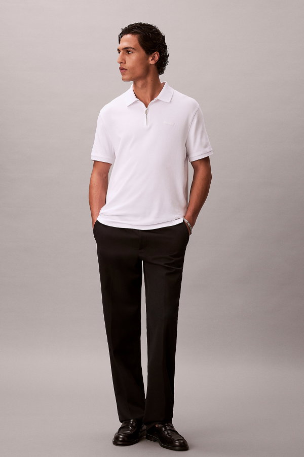 Calvin Klein Erkek Polo Yaka T-shirt BEYAZ