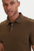 Calvin Klein Erkek  Polo Yaka T-shirt HAKI