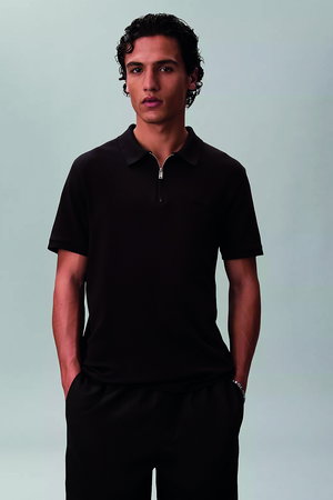 Calvin Klein Erkek Polo Yaka T-shirt SIYAH