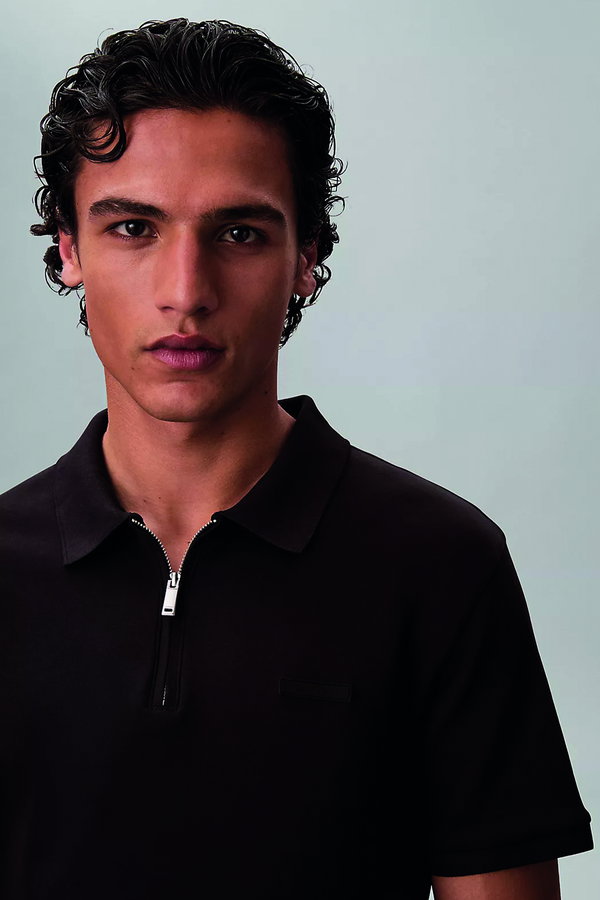 Calvin Klein Erkek Polo Yaka T-shirt SIYAH