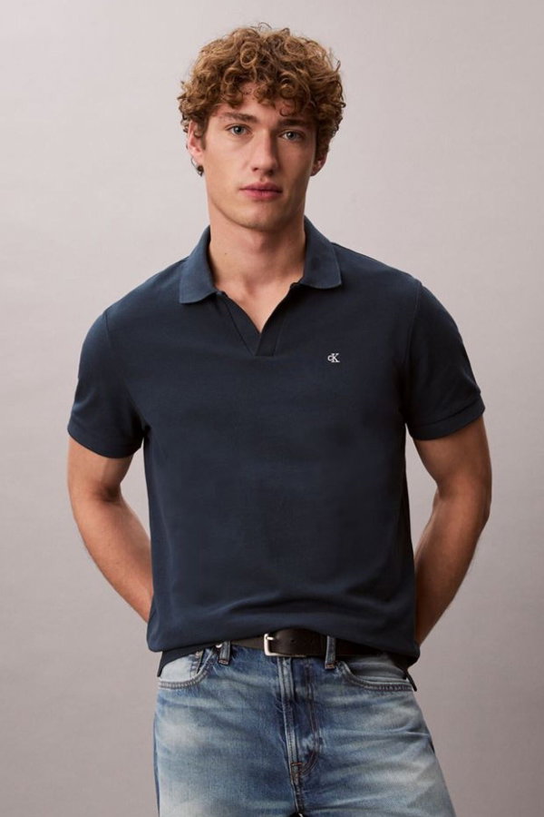 Calvin Klein Erkek Polo Yaka T-shirt LACIVERT