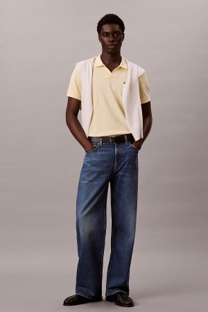 Calvin Klein Erkek Polo Yaka T-shirt SARI