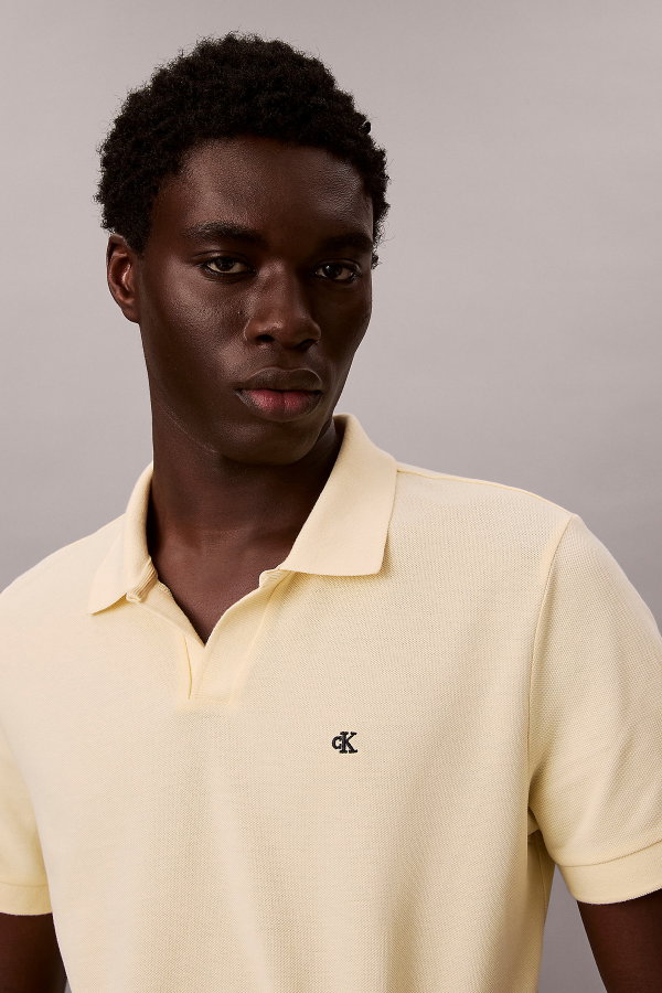 Calvin Klein Erkek Polo Yaka T-shirt SARI