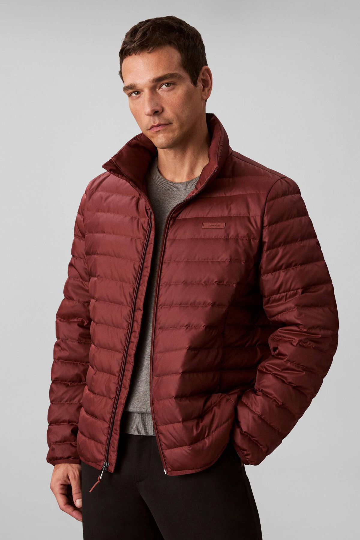 Calvin Klein Erkek Şişme Mont BORDO