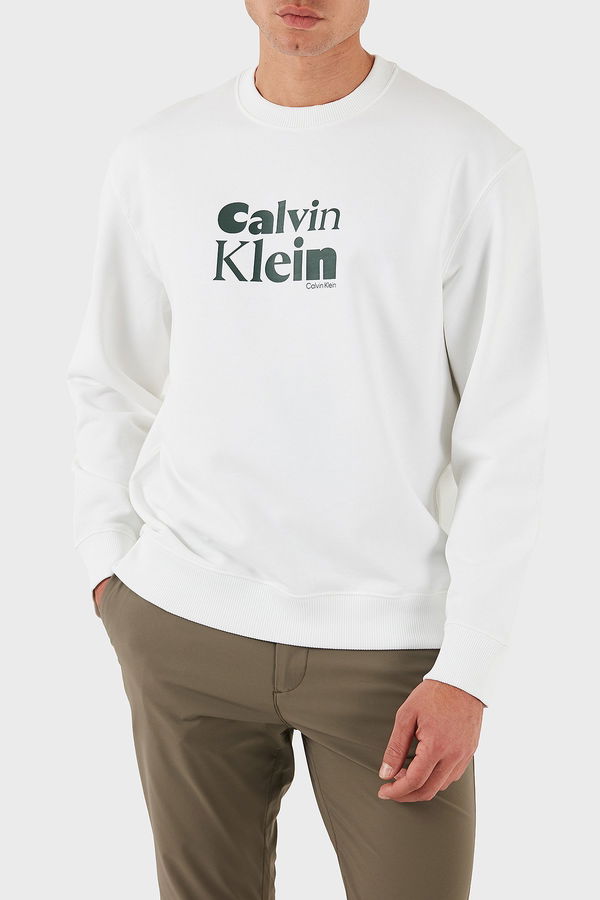 Calvin Klein Erkek Sweatshirt Beyaz