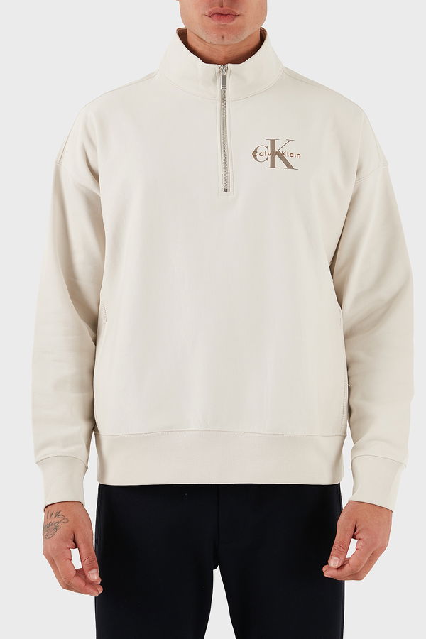 Calvin Klein Erkek Sweatshirt EKRU Calvin Klein Erkek Sweatshirt EKRU