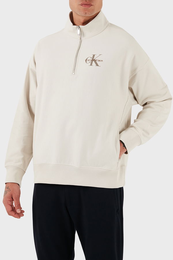 Calvin Klein Erkek Sweatshirt EKRU Calvin Klein Erkek Sweatshirt EKRU