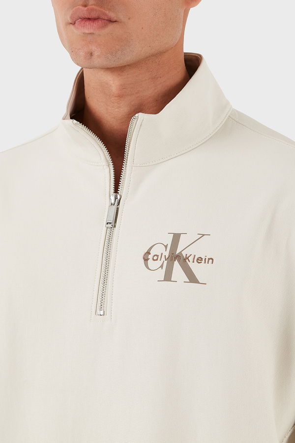 Calvin Klein Erkek Sweatshirt EKRU Calvin Klein Erkek Sweatshirt EKRU