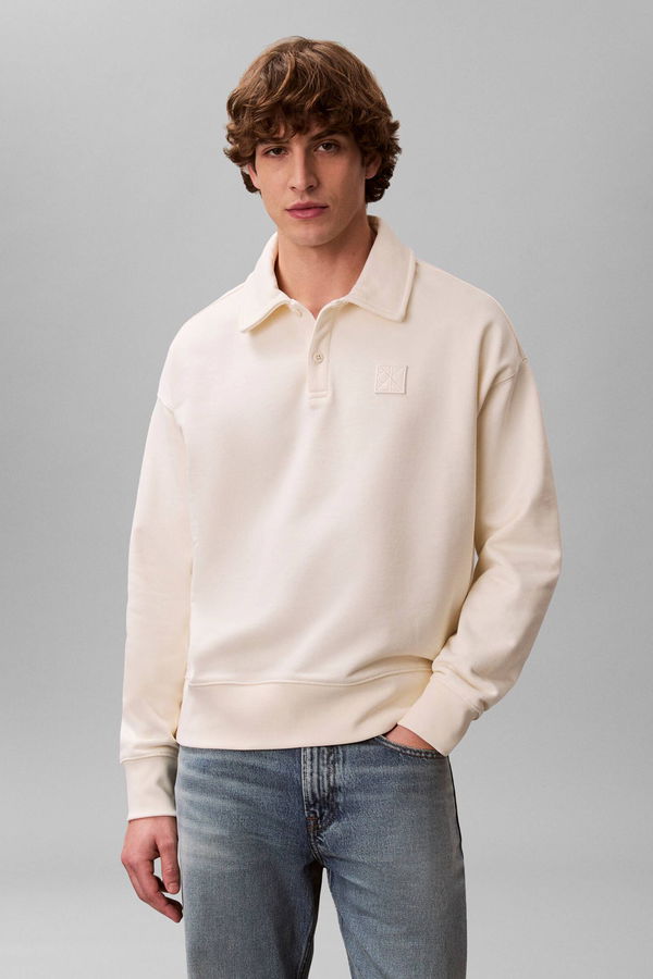 Calvin Klein Erkek Sweatshirt EKRU