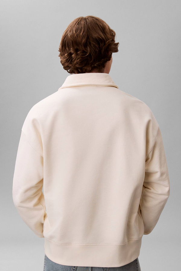 Calvin Klein Erkek Sweatshirt EKRU