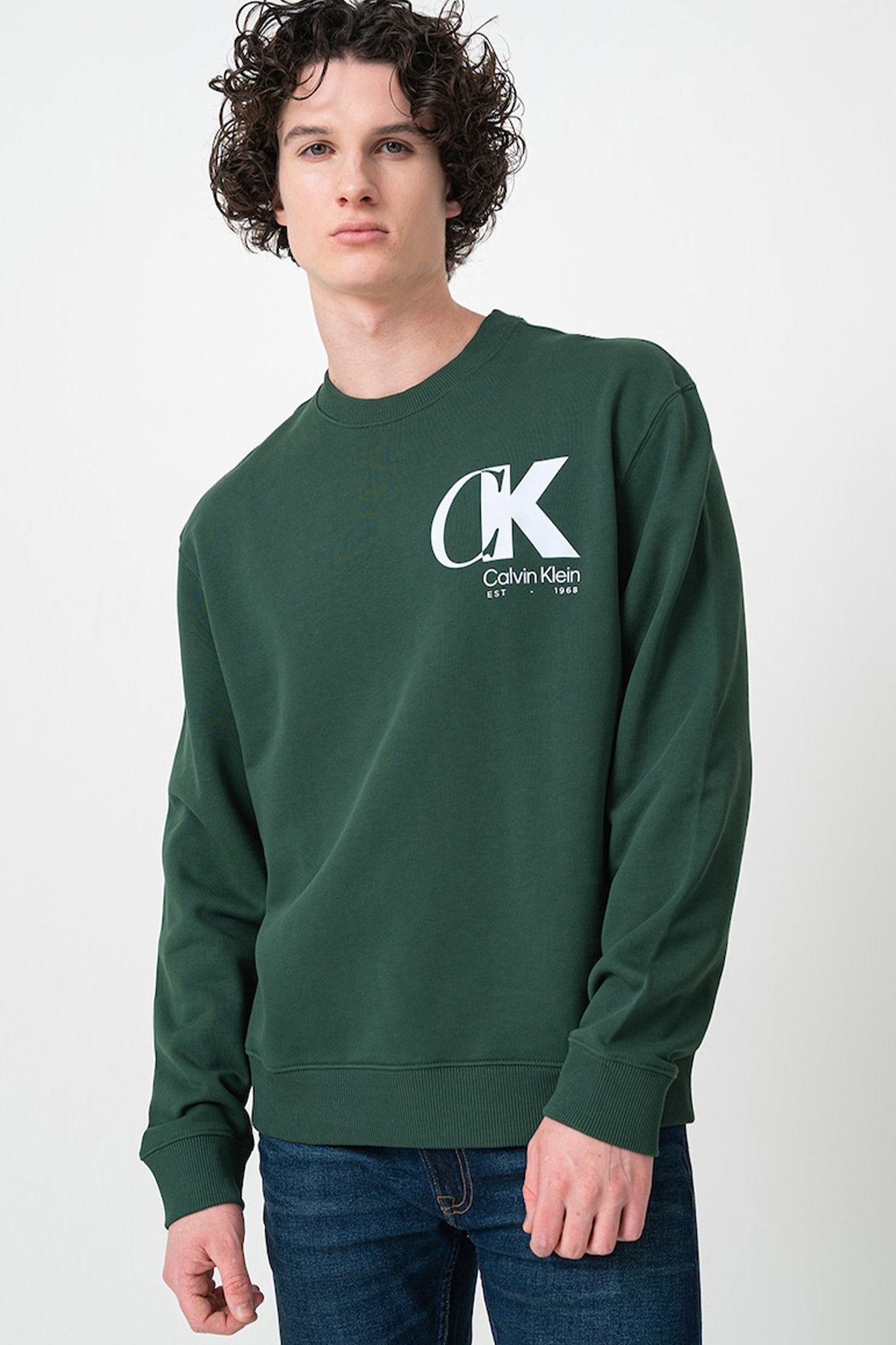 Calvin Klein Erkek Sweatshirt HAKI