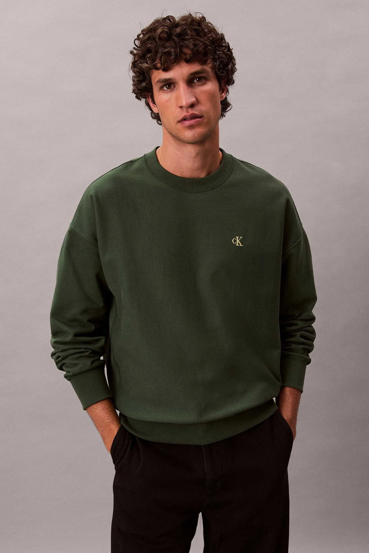 Calvin Klein Erkek Sweatshirt HAKI