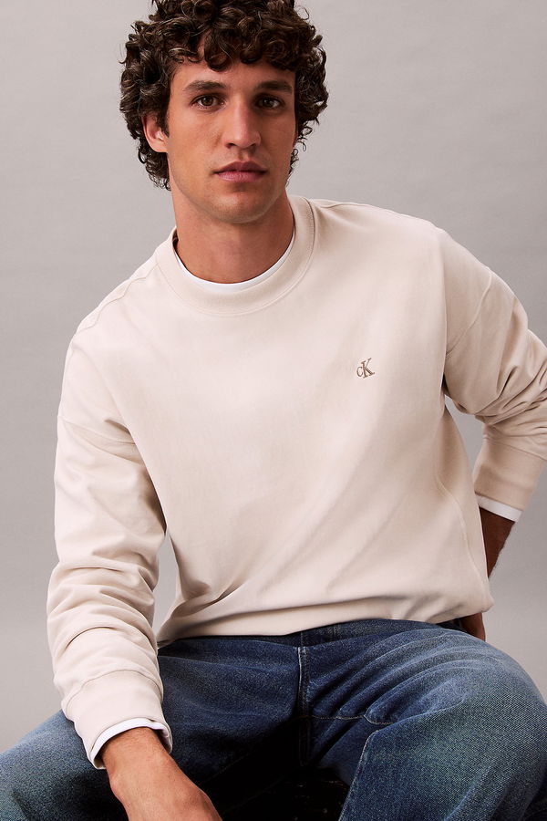 Calvin Klein Erkek Sweatshirt KREM Calvin Klein Erkek Sweatshirt KREM