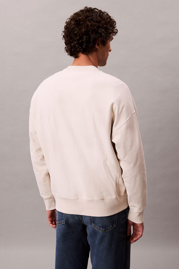 Calvin Klein Erkek Sweatshirt KREM Calvin Klein Erkek Sweatshirt KREM