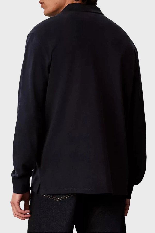 Calvin Klein Erkek Uzun Kollu Polo Yaka T-shirt SIYAH