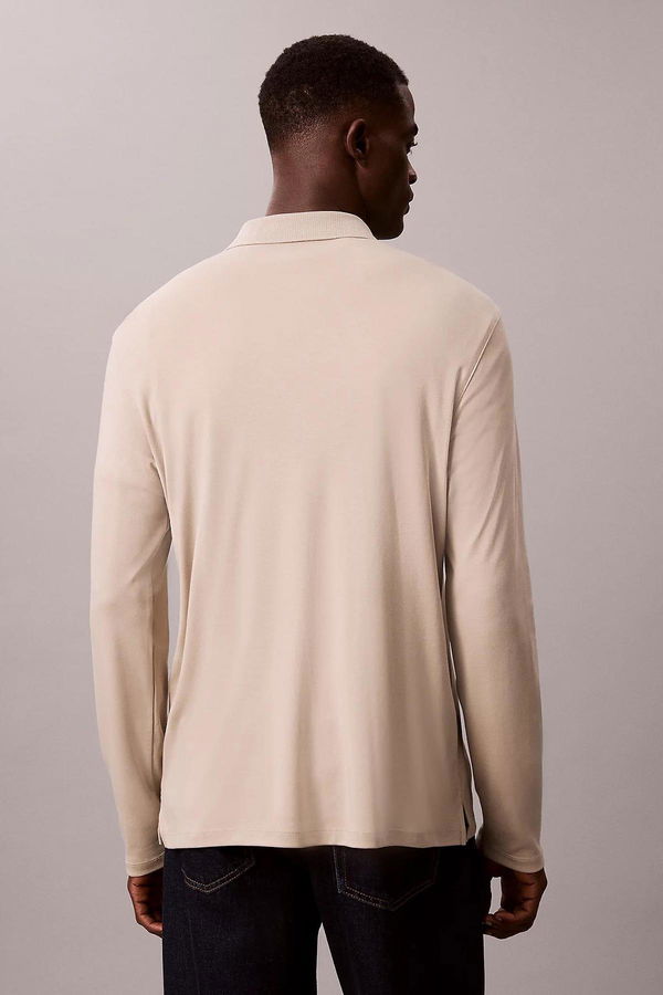 Calvin Klein Erkek Uzun Kollu T-shirt BEJ
