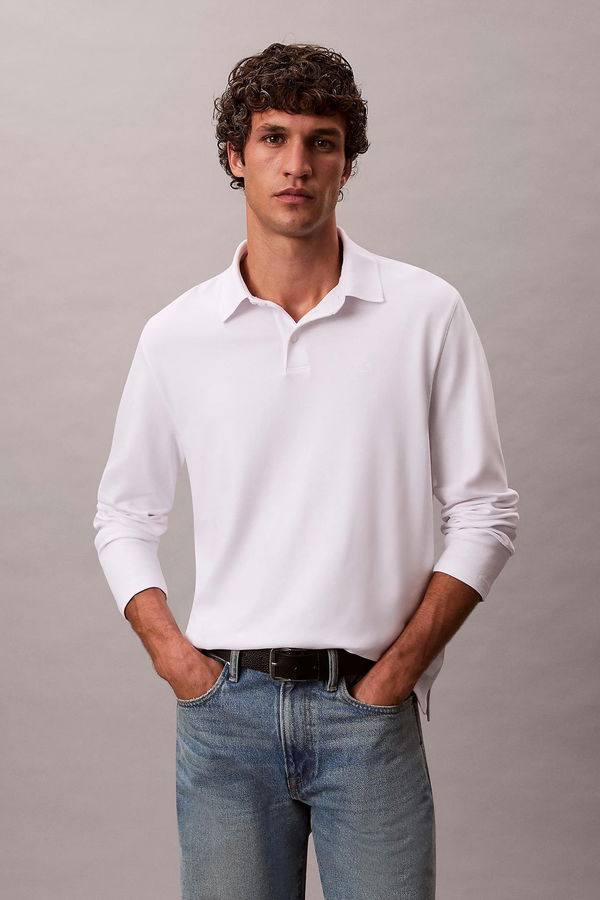 Calvin Klein Erkek Uzun Kollu T-shirt Beyaz