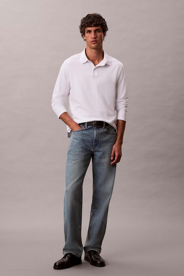 Calvin Klein Erkek Uzun Kollu T-shirt Beyaz