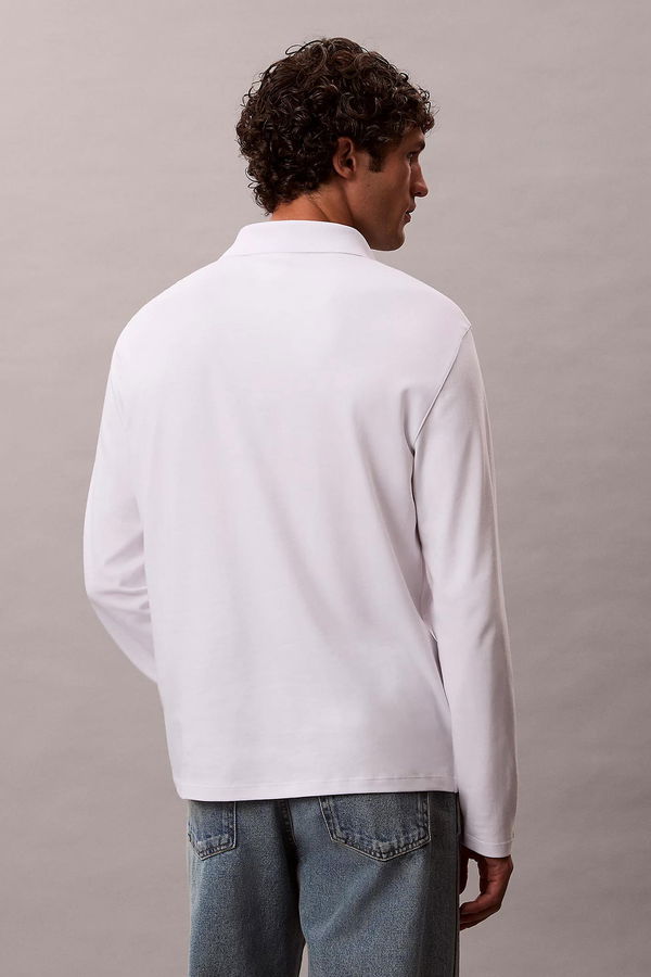 Calvin Klein Erkek Uzun Kollu T-shirt Beyaz