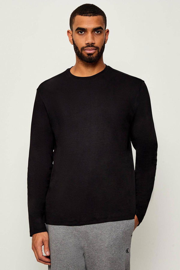 Calvin Klein Erkek Uzun Kollu T-shirt SIYAH