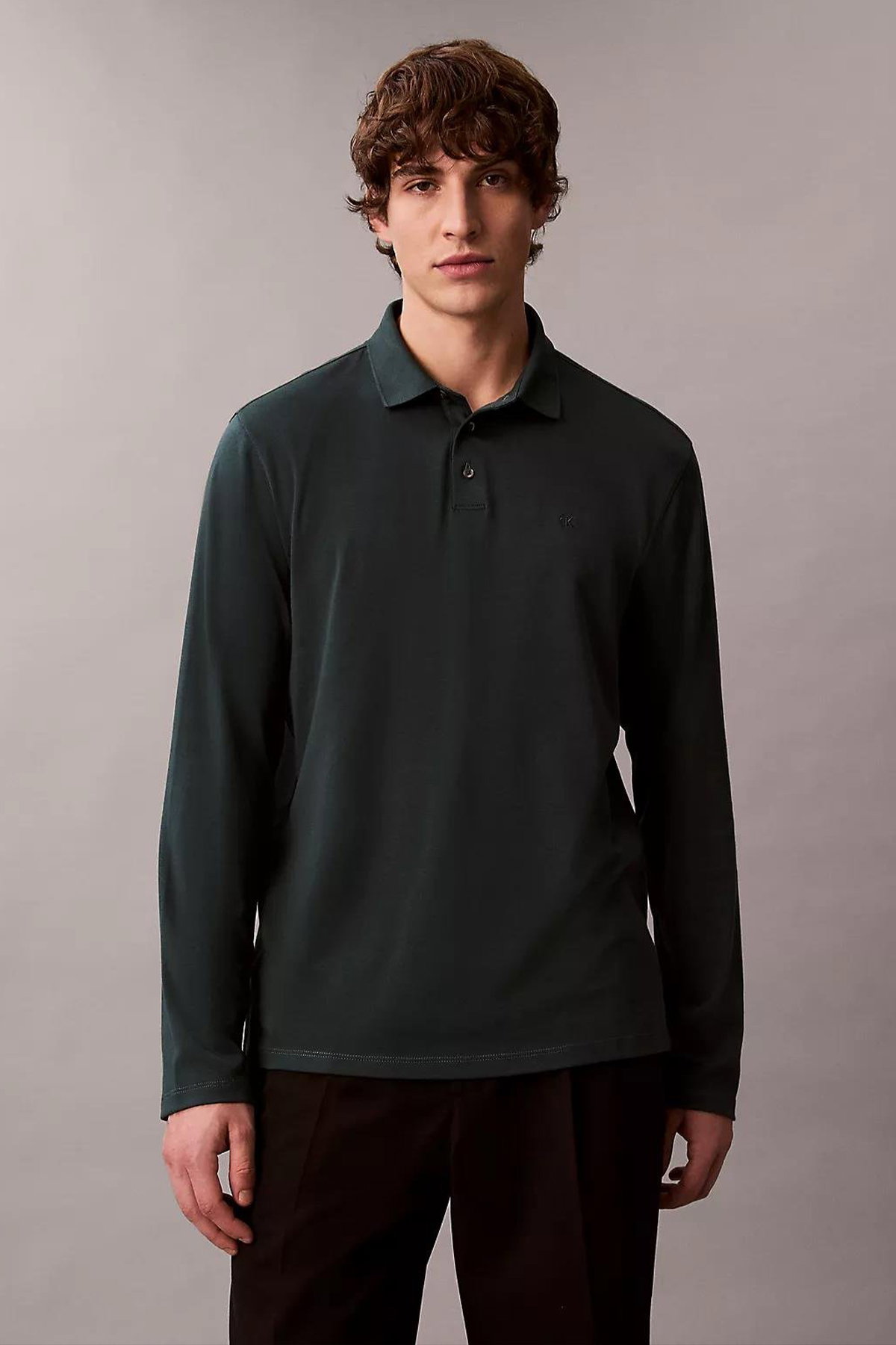 Calvin Klein Erkek Uzun Kollu T-shirt HAKI