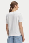 Calvin Klein Kadın Bisiklet Yaka T-shirt BEYAZ