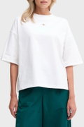 Calvin Klein Kadın Bisiklet Yaka T-shirt KREM