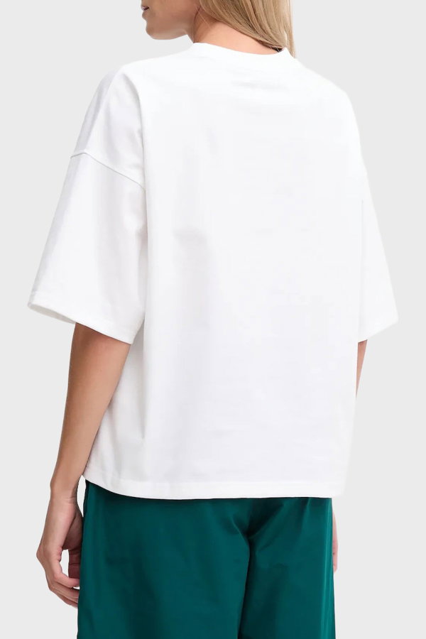 Calvin Klein Kadın Bisiklet Yaka T-shirt KREM