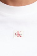 Calvin Klein Kadın Bisiklet Yaka T-shirt KREM