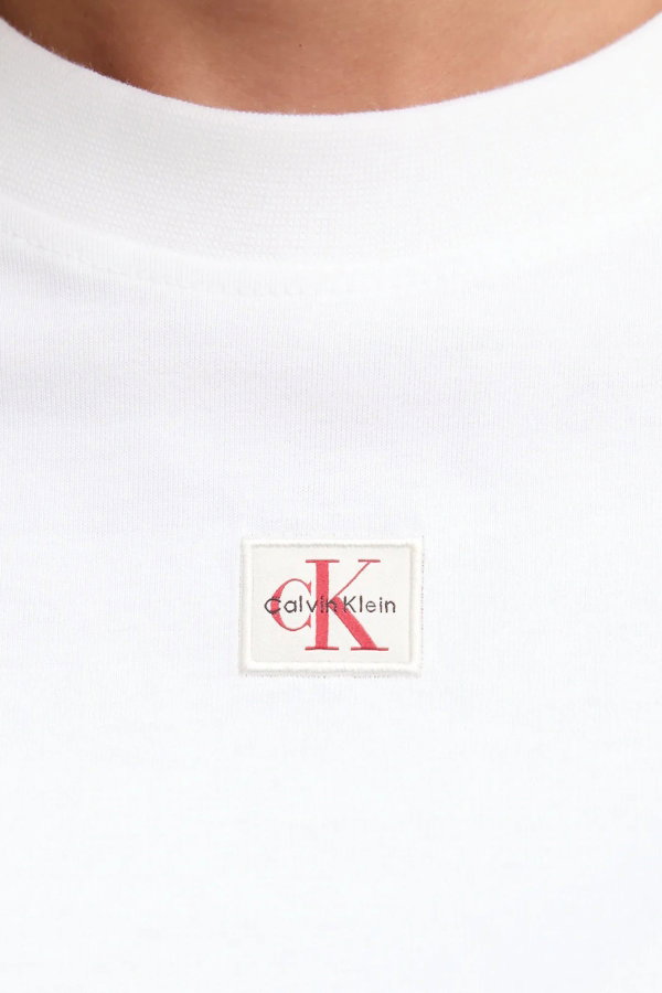 Calvin Klein Kadın Bisiklet Yaka T-shirt KREM