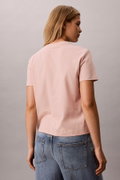 Calvin Klein Kadın Bisiklet Yaka T-shirt PEMBE