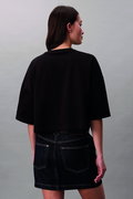 Calvin Klein Kadın Bisiklet Yaka T-shirt SIYAH