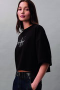 Calvin Klein Kadın Bisiklet Yaka T-shirt SIYAH
