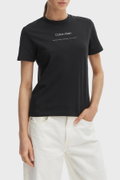 Calvin Klein Kadın Bisiklet Yaka T-shirt SIYAH