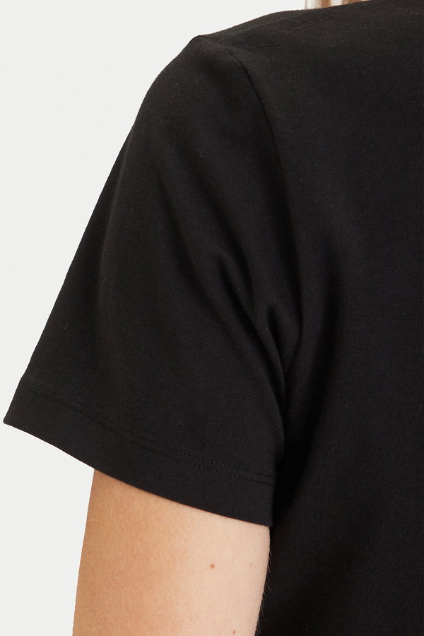 Calvin Klein Kadın Bisiklet Yaka T-shirt SIYAH