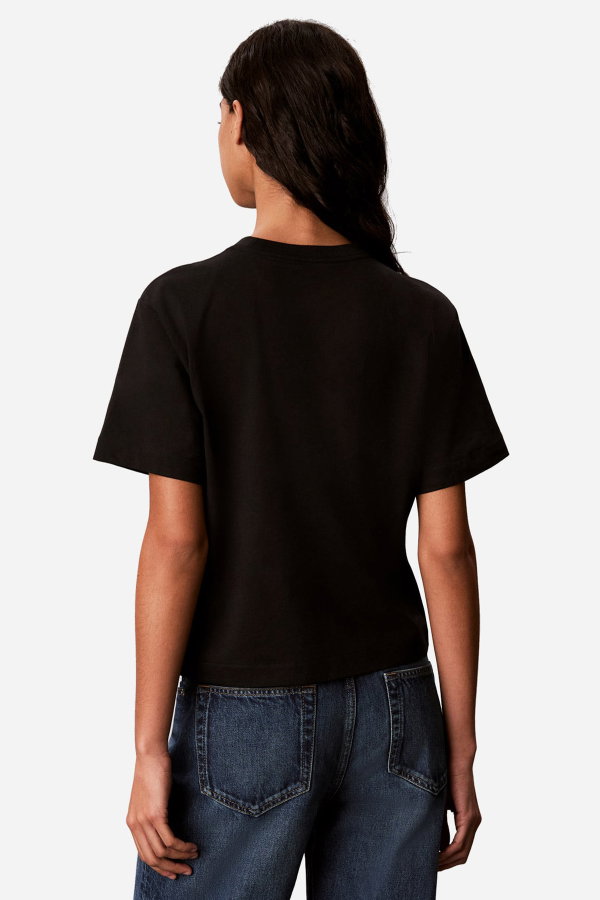 Calvin Klein Kadın Bisiklet Yaka T-shirt SIYAH