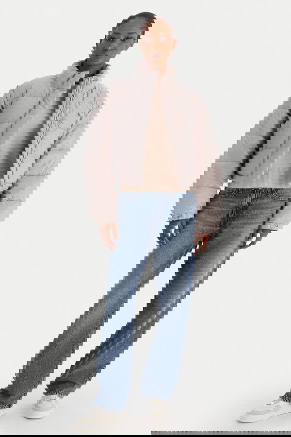 Calvin Klein Kadın Şişme Mont GRI