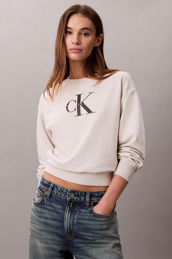 Calvin Klein Kadın Sweatshirt BEJ