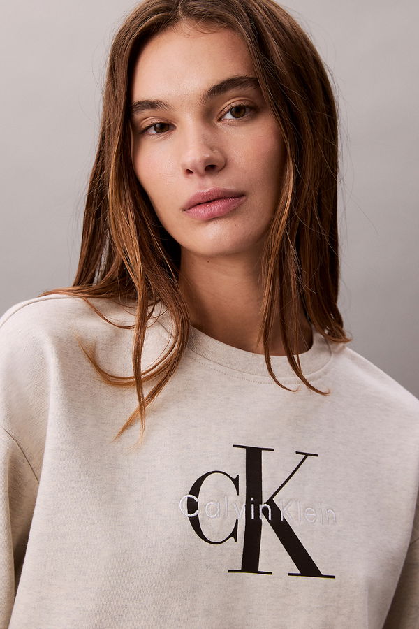 Calvin Klein Kadın Sweatshirt BEJ