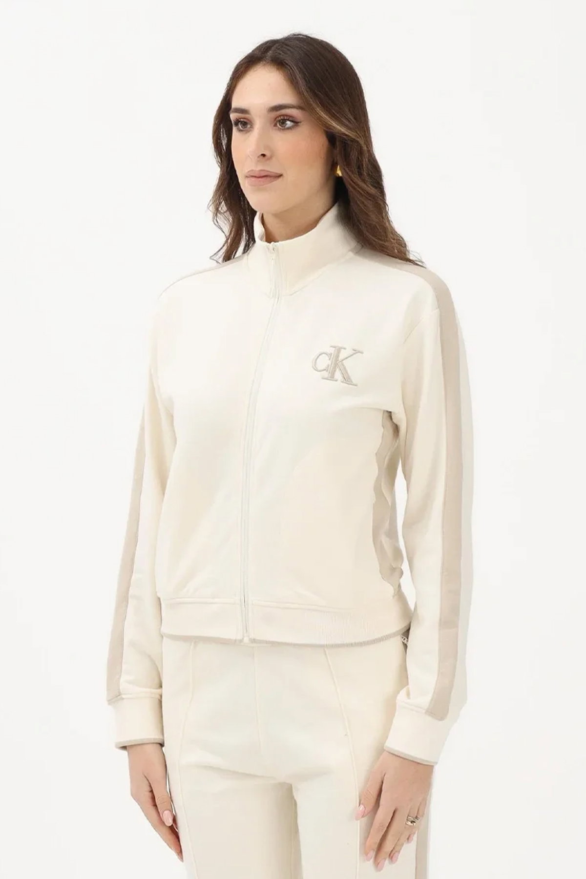 Calvin Klein Kadın Sweatshirt EKRU