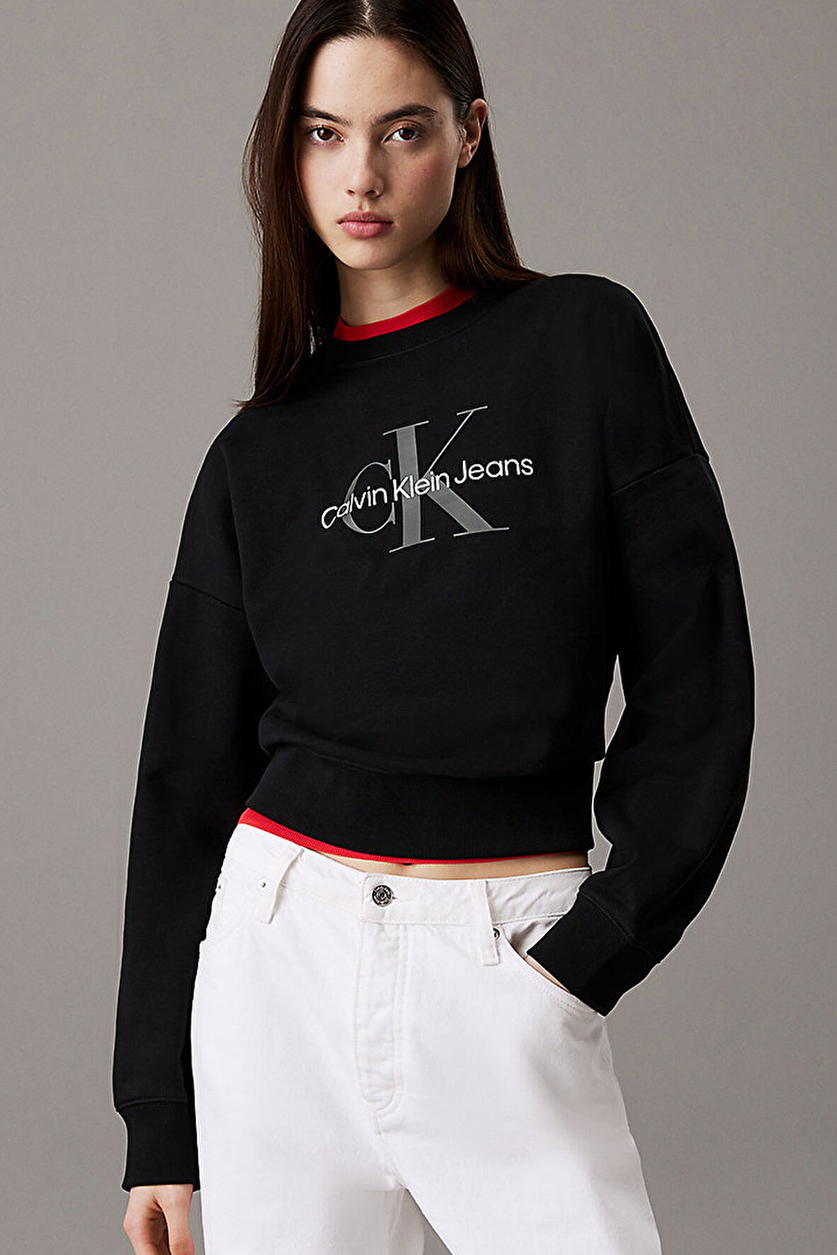 Calvin Klein Kadın Sweatshirt SIYAH