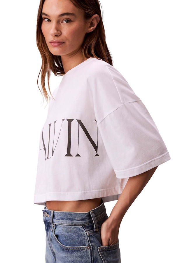 Calvin Klein Kadın T-shirt Beyaz Calvin Klein Kadın T-shirt Beyaz