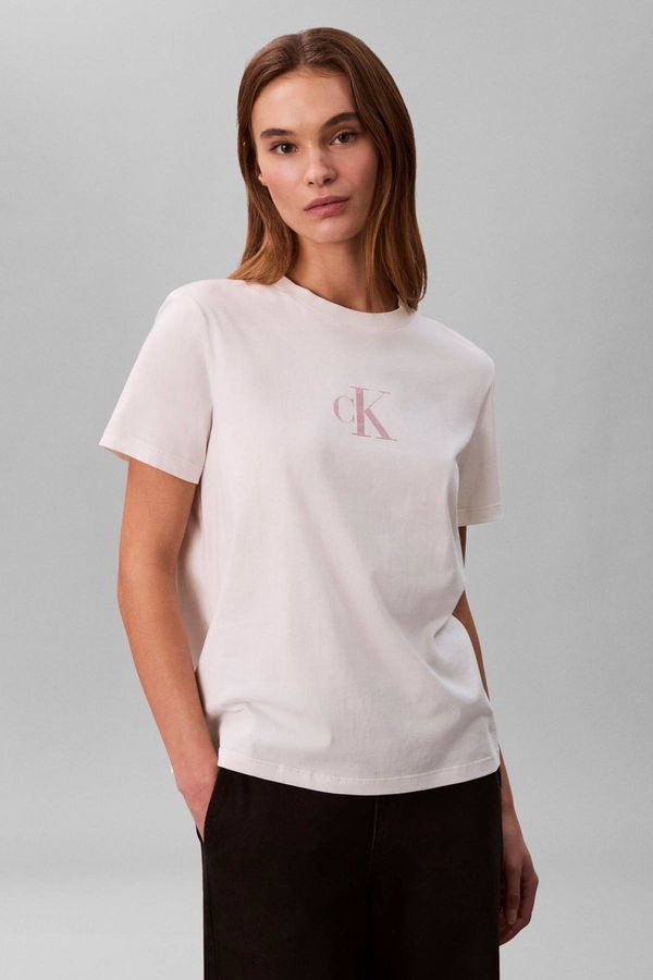 Calvin Klein Kadın T-shirt KREM