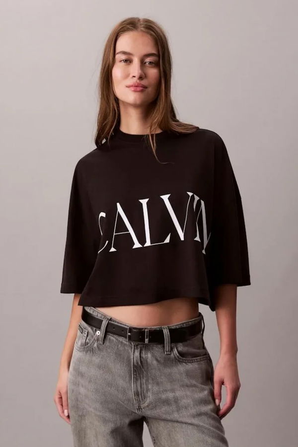 Calvin Klein Kadın T-shirt SIYAH Calvin Klein Kadın T-shirt SIYAH