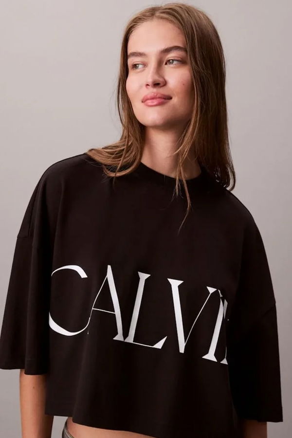 Calvin Klein Kadın T-shirt SIYAH Calvin Klein Kadın T-shirt SIYAH